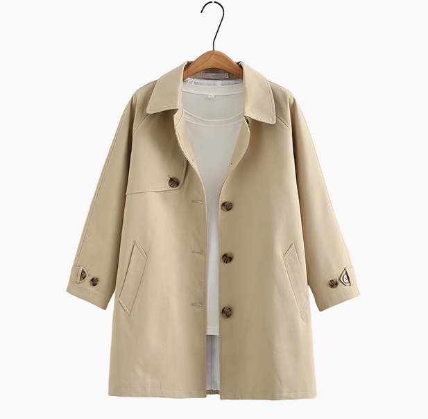 中年胖妈妈秋装新款中长款大码女装中老年时尚休闲外套女士大风衣