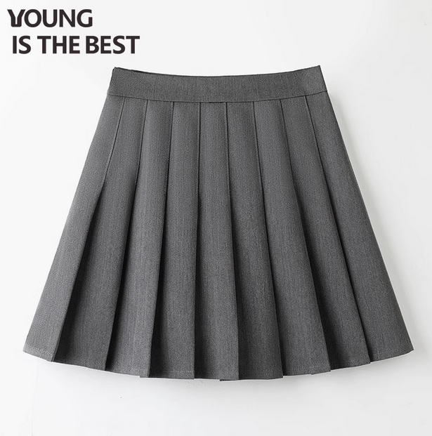 百褶裙女高腰a字高级感学院风短裙气质美式复古半身裙春夏秋新款